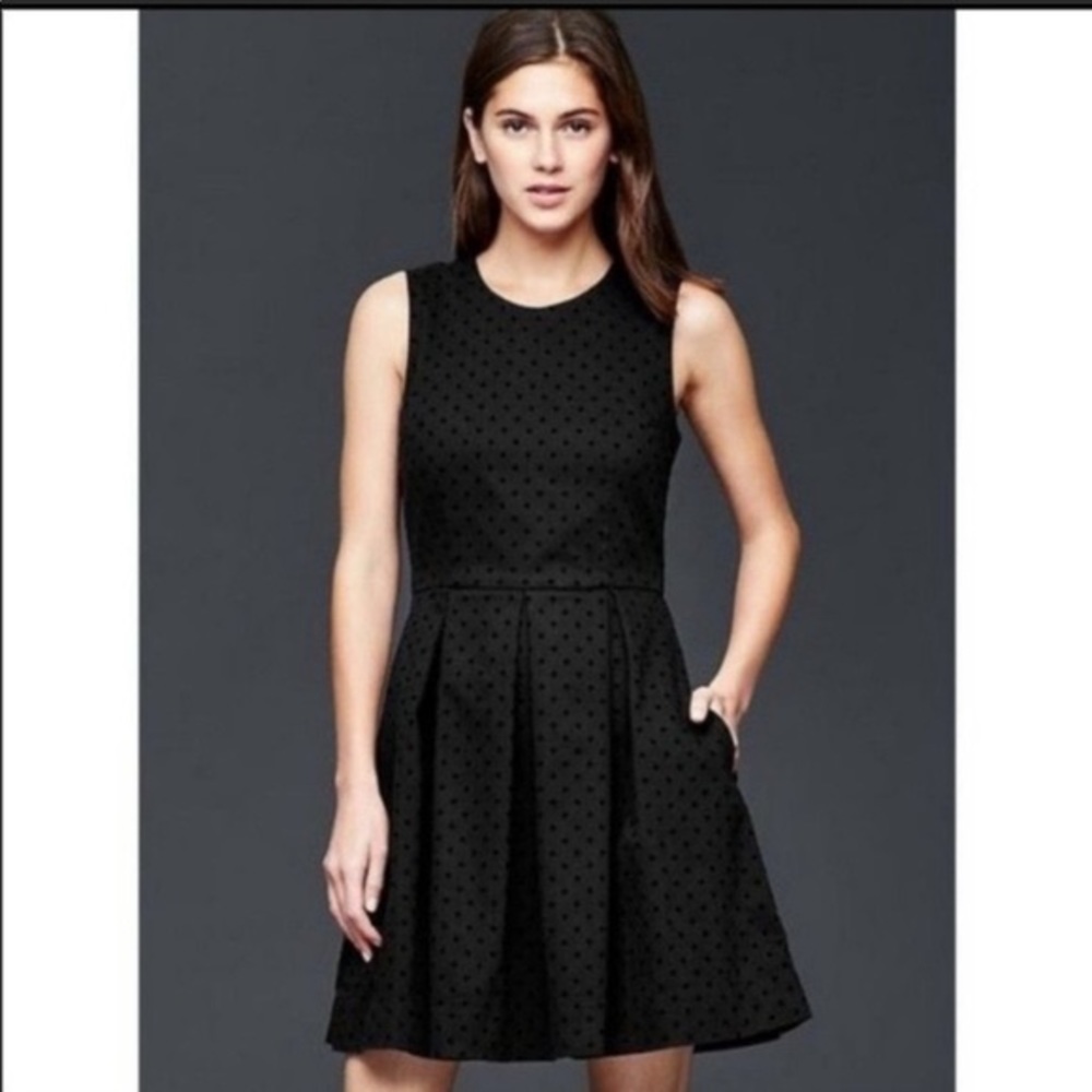 Gap Black Polka Dot Dress